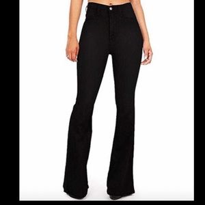 Black flare jeans